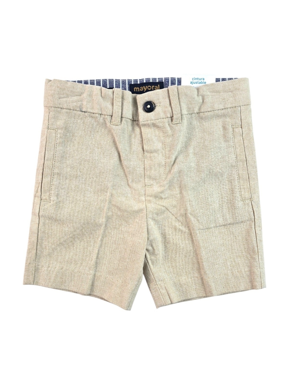 Mayoral, Beige Toddler Shorts - Adjustable Waist, 12M